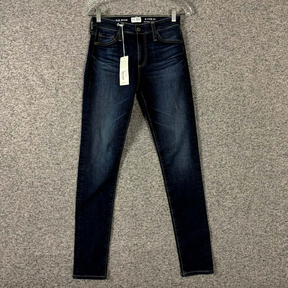 Big Star Women's Size 25x30 Dark Wash B-Type Skinny Ankle Stretch Denim Jeans